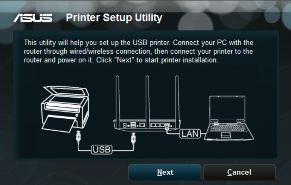 Настройка принтера через роутер