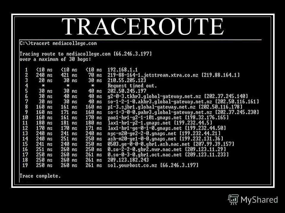Трассировка маршрута сети (команда tracert) — 192.168.1.1 admin логин вход - msconfig.ru